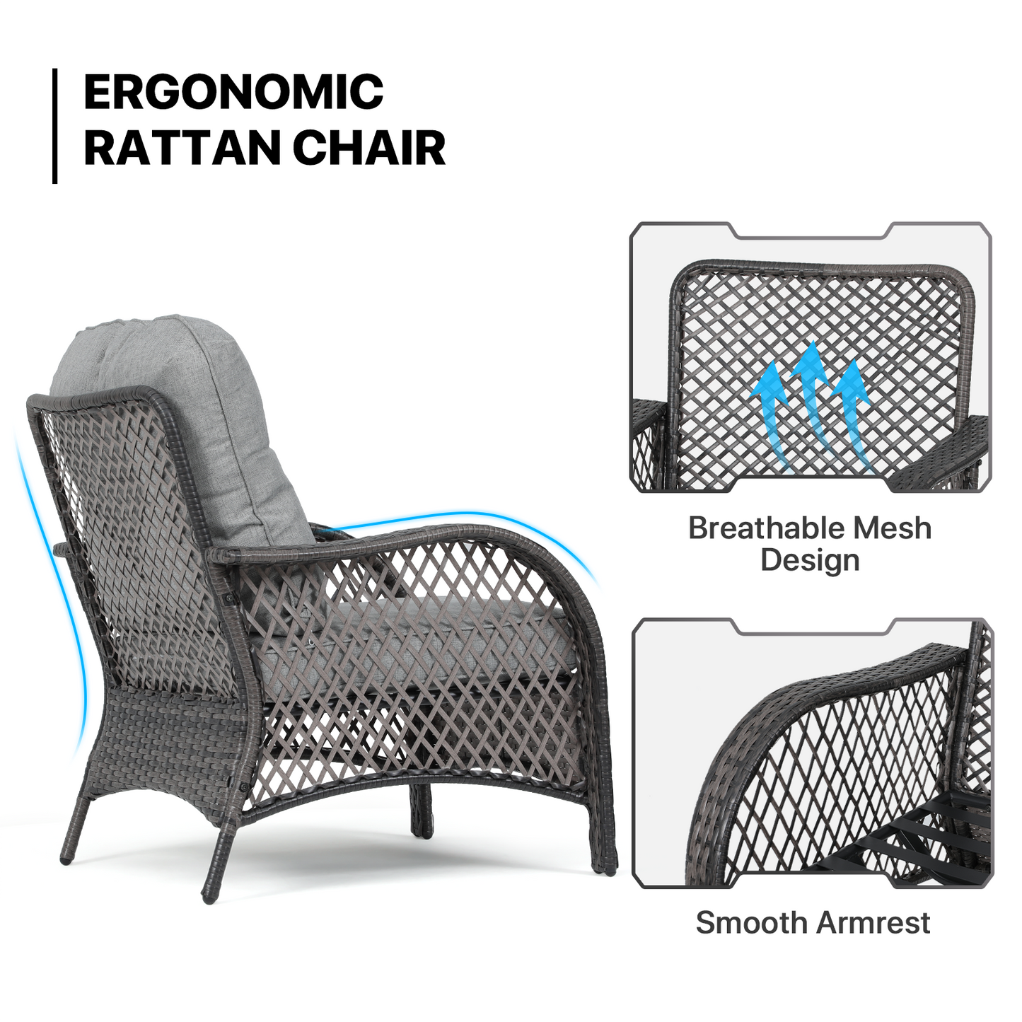 Teslin Cloth Patio Set - 2 Chair, 1 Table