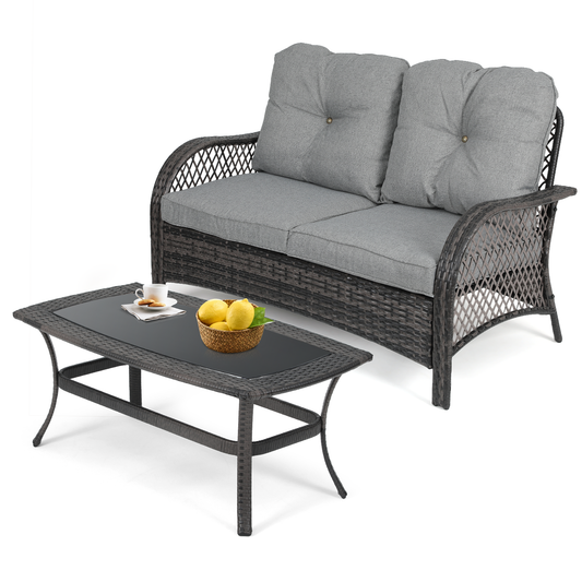 Patio Set - 1 Double Chair, 1 Table