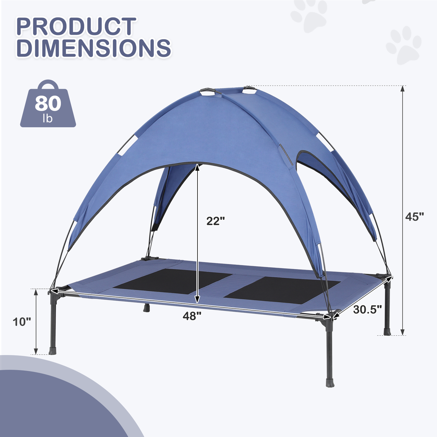 Pet Bed - w/ Canopy - Grey