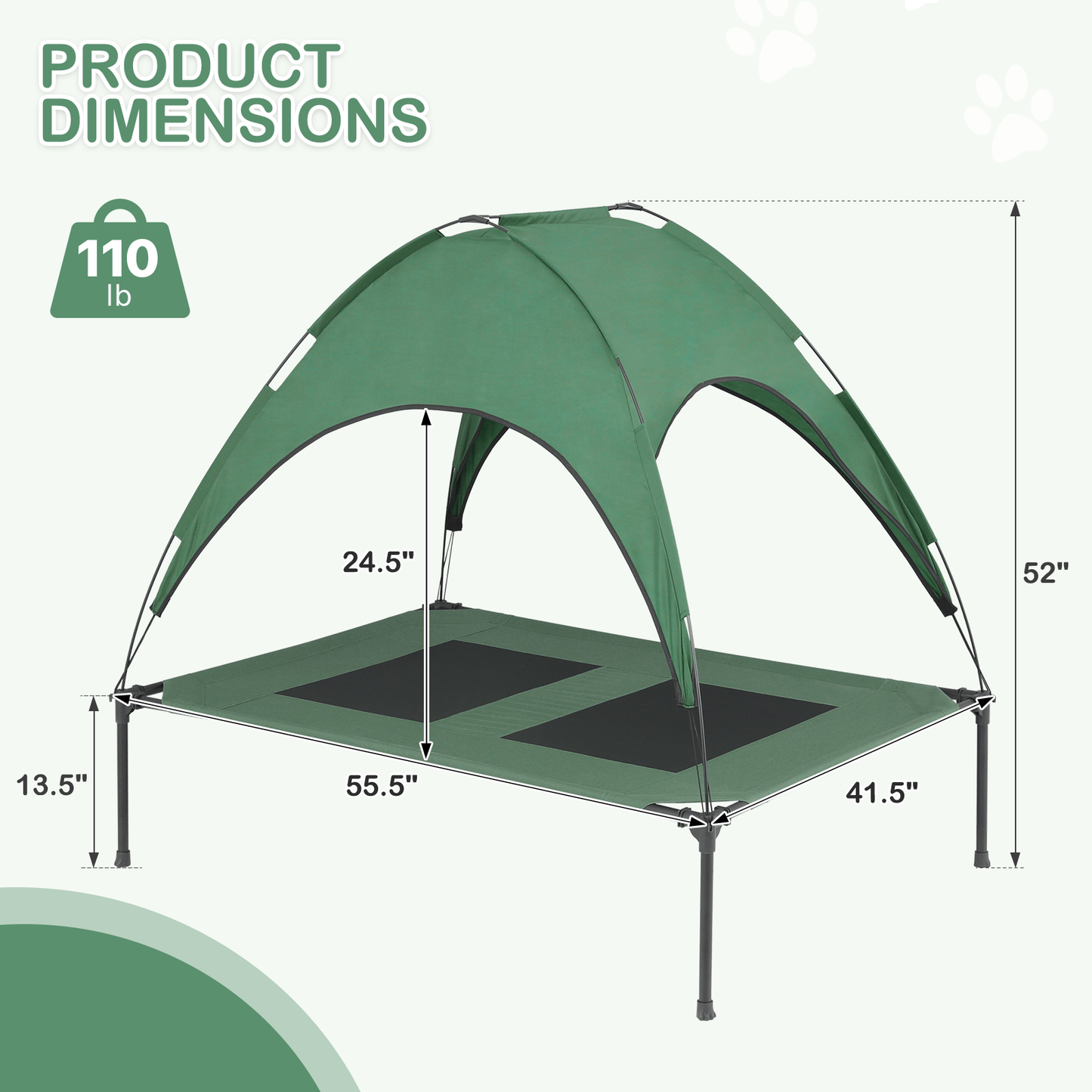 Pet Bed - w/ Canopy - Grey