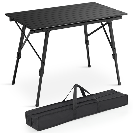 Adjustable Height Aluminum Folding Table (L)35.5in. (W)20.3in. (H)26.0in.
