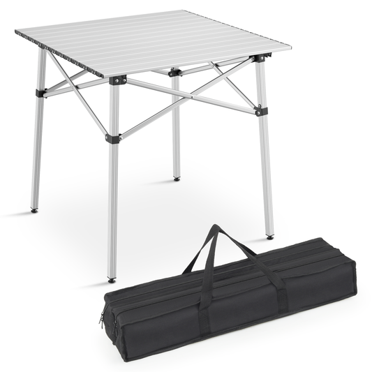 Aluminum Folding Table (L)27.8in. (W)27.0in. (H)27.8in.