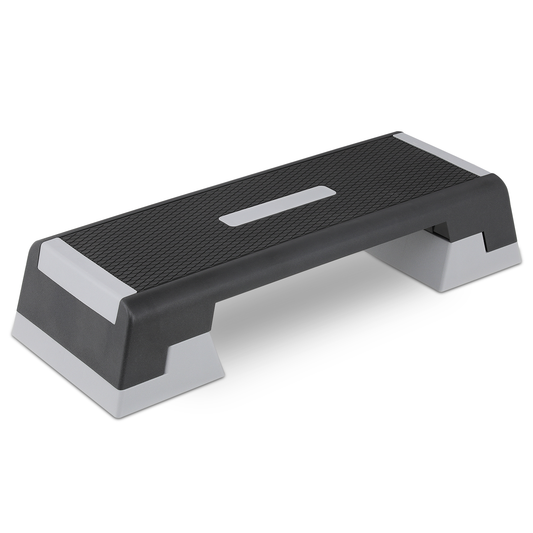 Aerobic Step Platform - 39" Length - 3 Adjustment - Black Grey