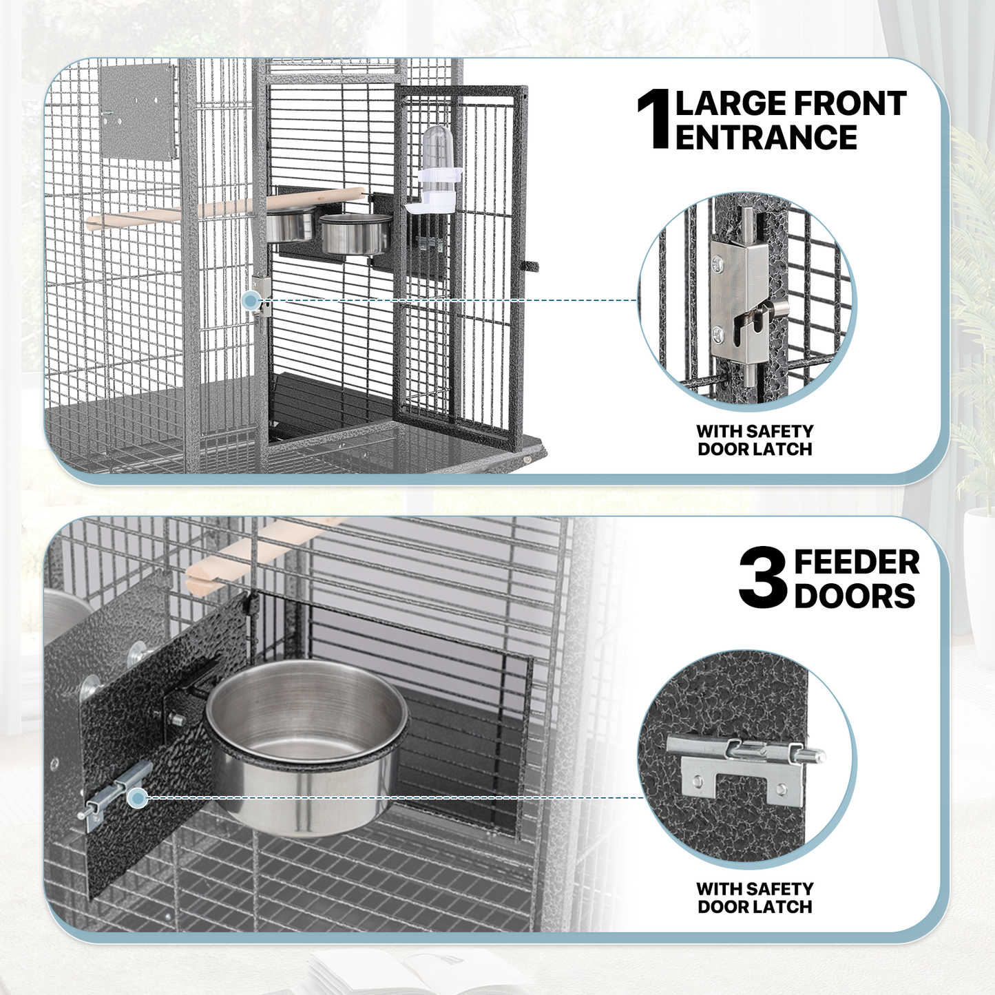 Bird Cage - Top Feed Area - Storage Shelf