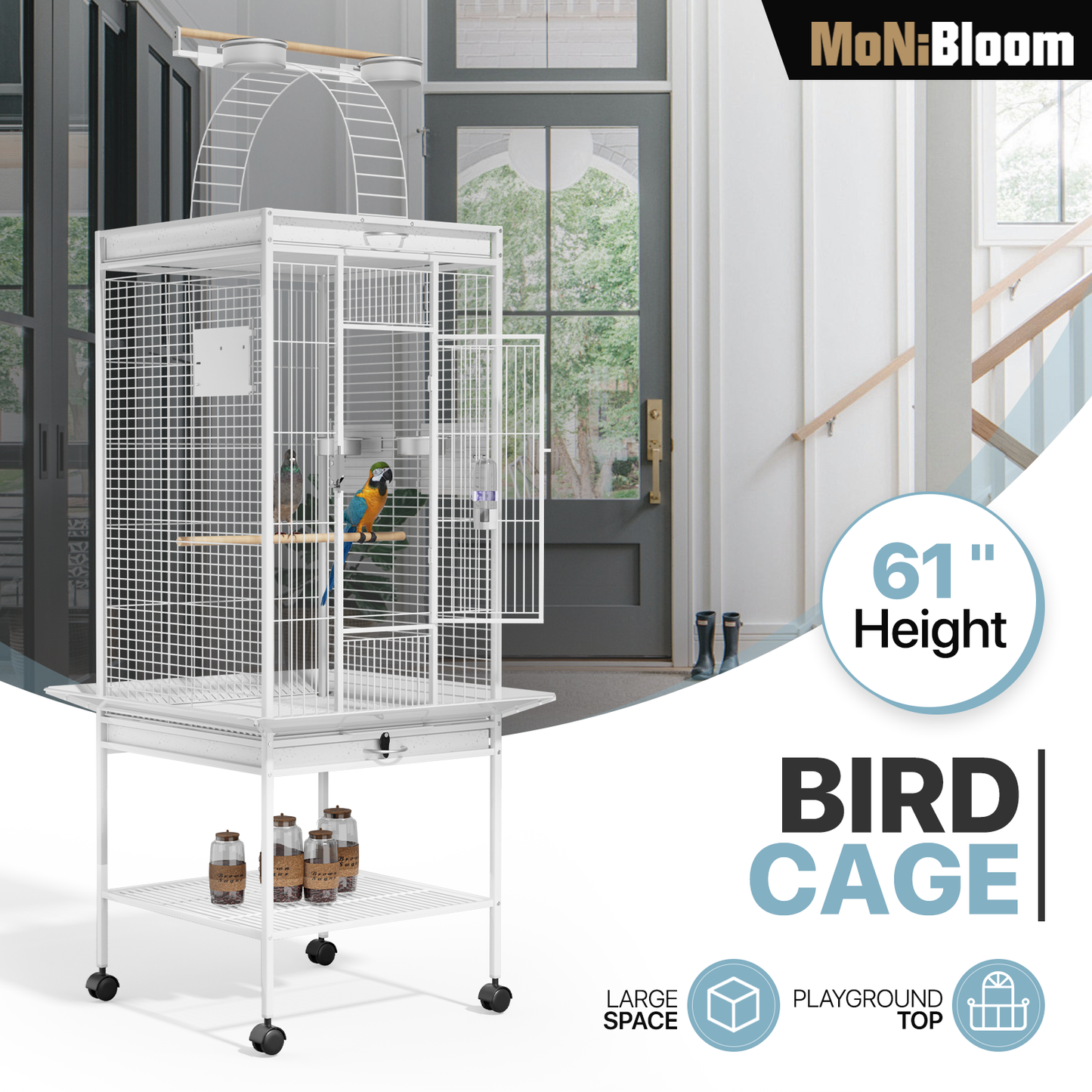 Bird Cage - Top Feed Area - Storage Shelf