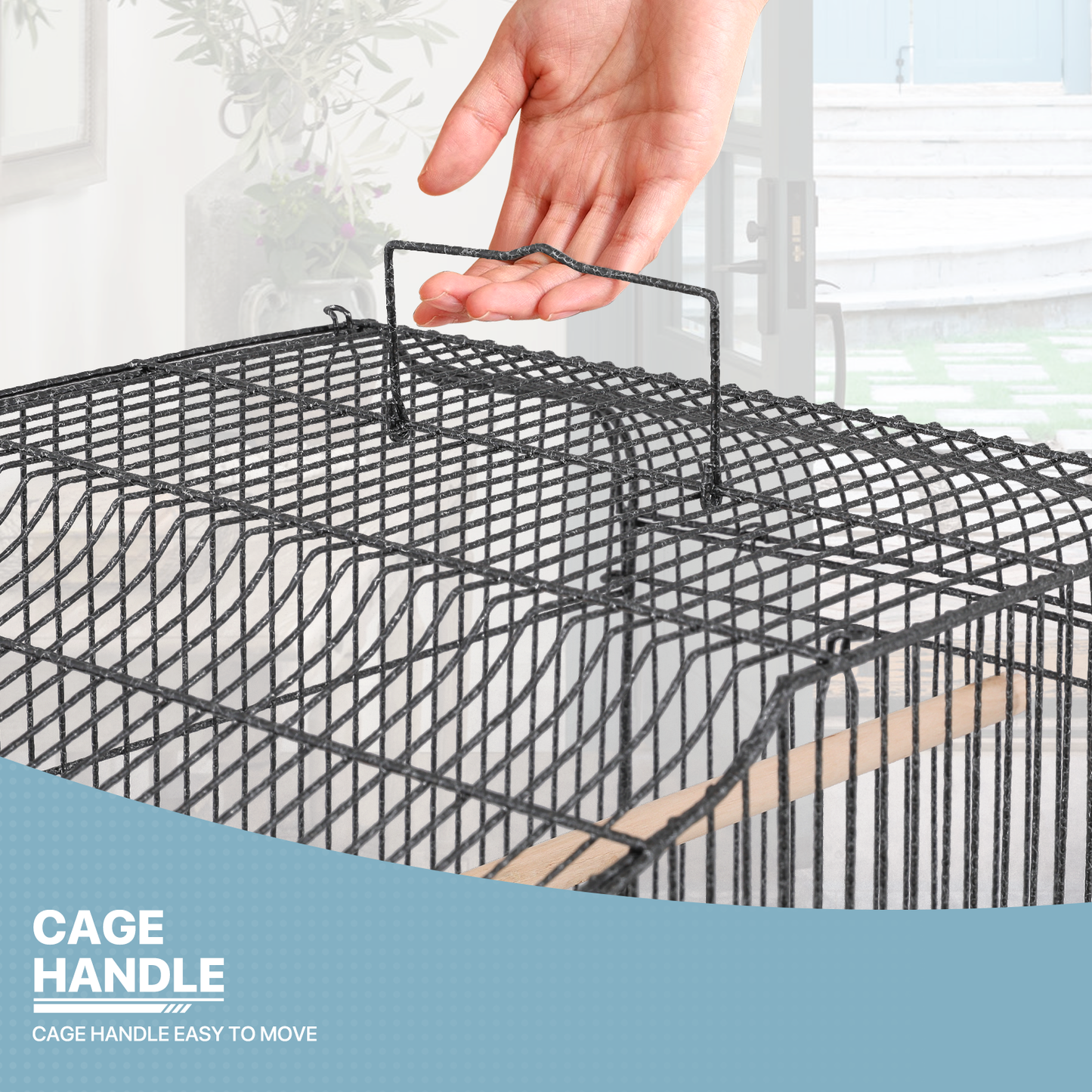 Bird Cage - Rolling Base - Easy to Install