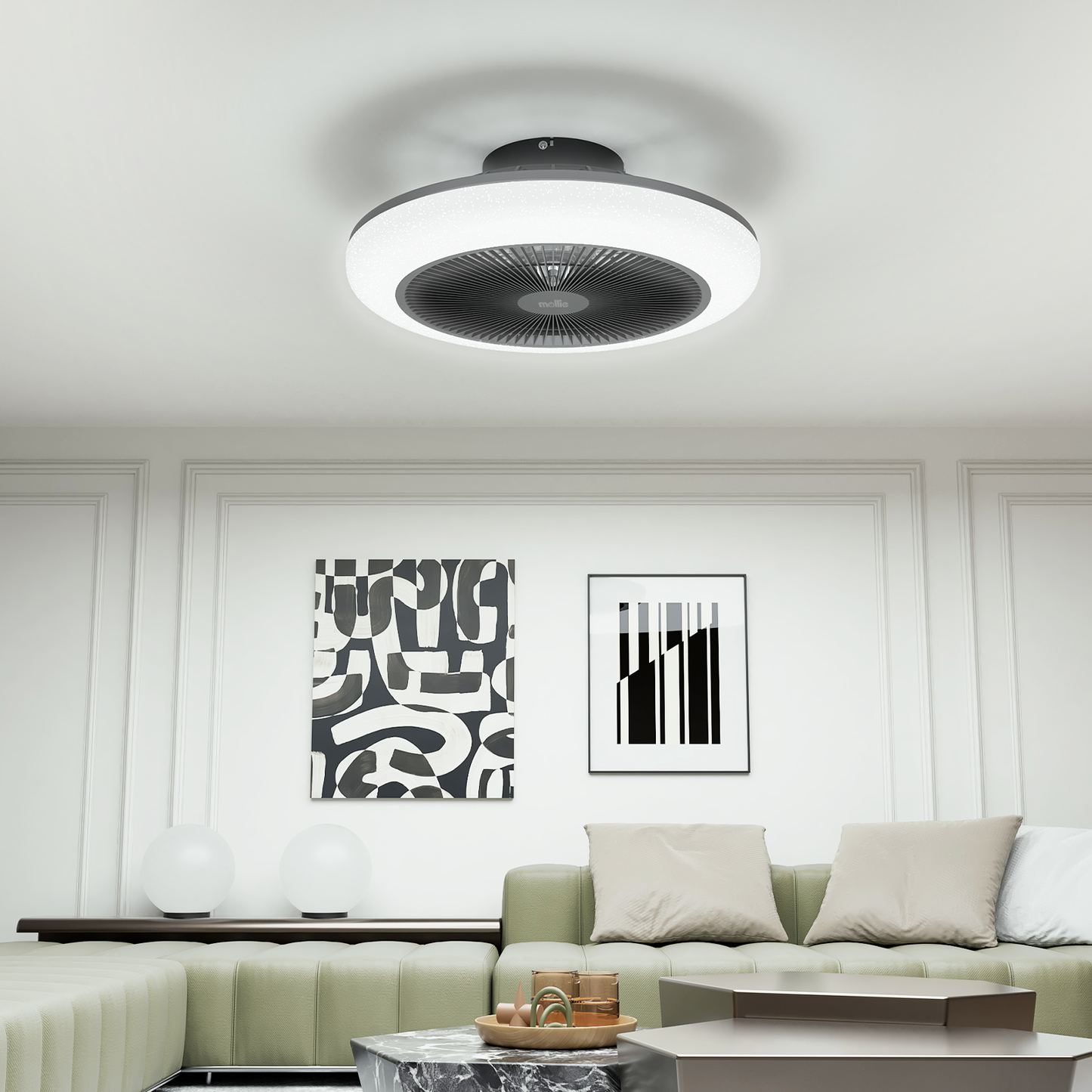 17.5" Lighting Ceiling Fan - Remote Control