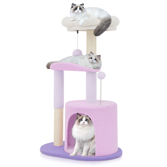33" Height Cat Tree - Flower Design