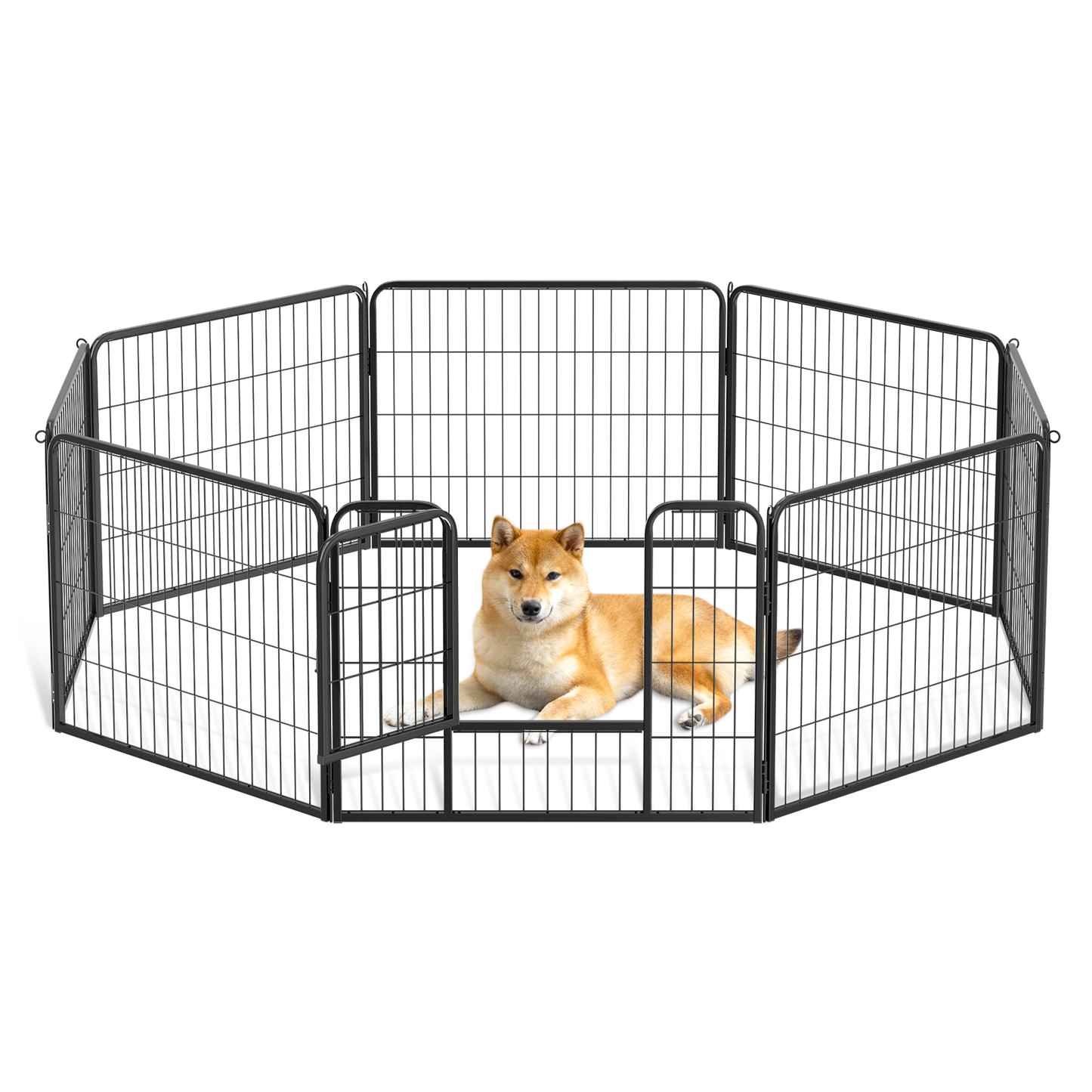 Dog Playpen - 8 Panel - Each 30.5''Length 24''Height - Black