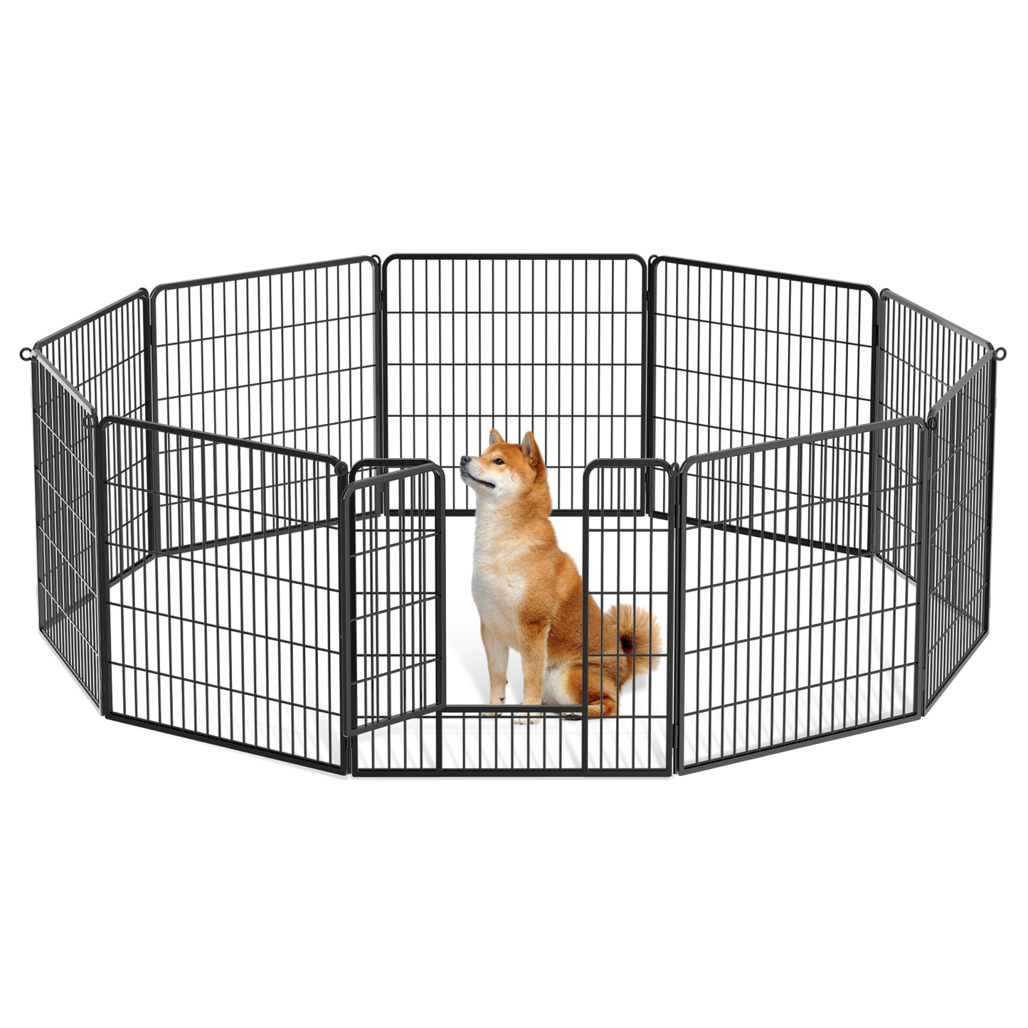 Dog Playpen - 10 Panel - Each 32''Length 32''Height - Black