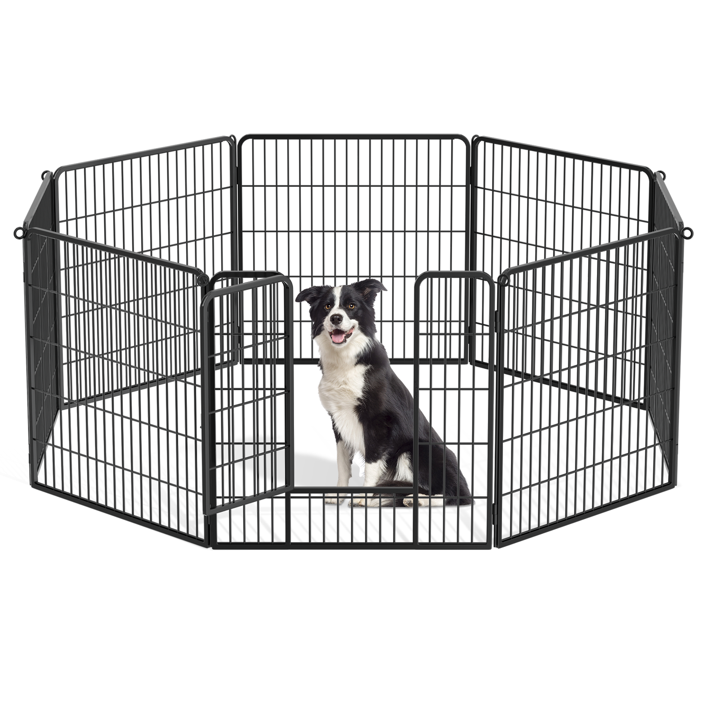 Dog Playpen - 8 Panel - Each 32''Length 32''Height - Black