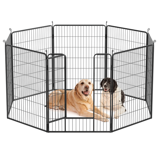 Dog Playpen - 8 Panel - Each 30''Length 40''Height - Black