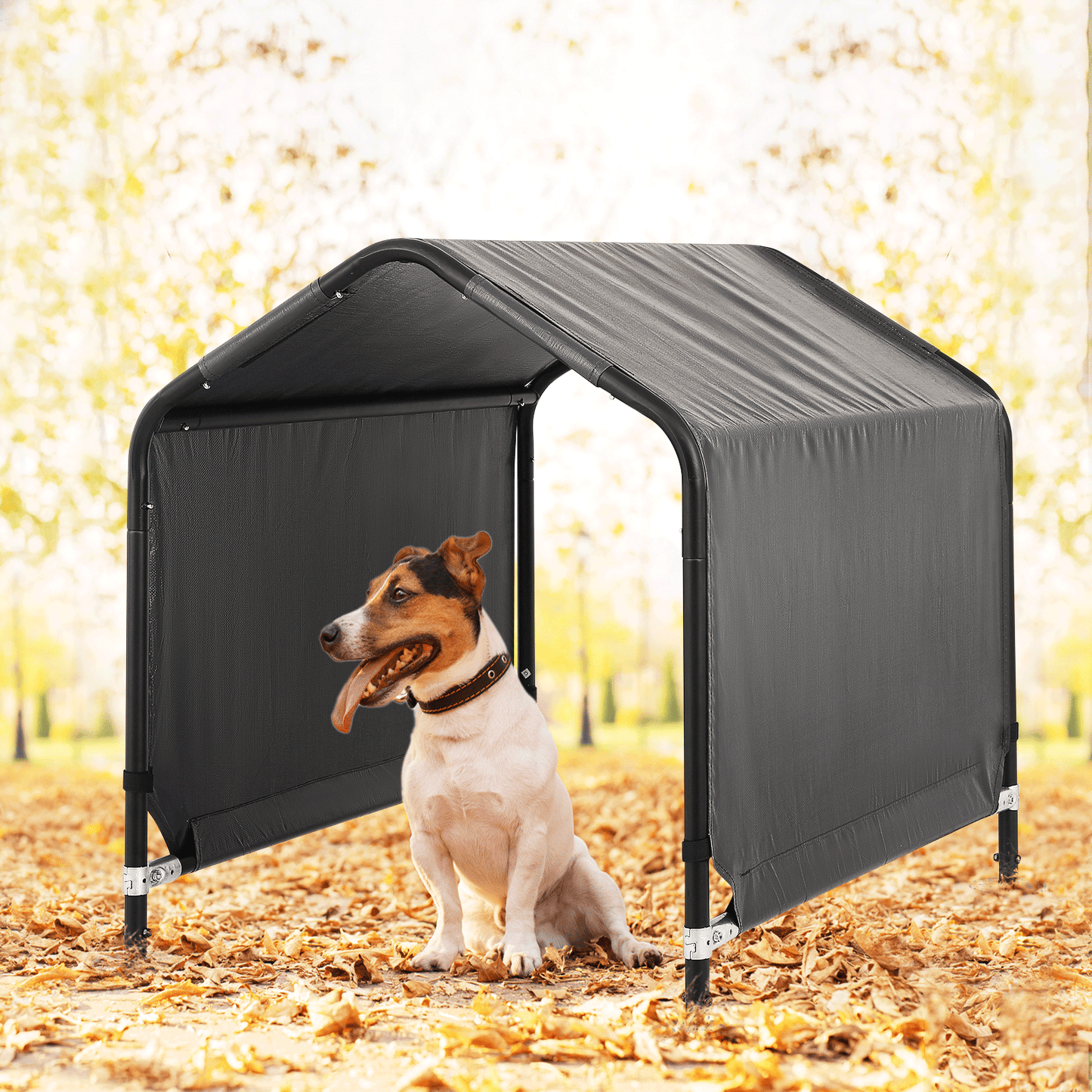 Dog Shelter - (L)27.0in. (W)32.0in. (H)30.0in. - Dark Gray