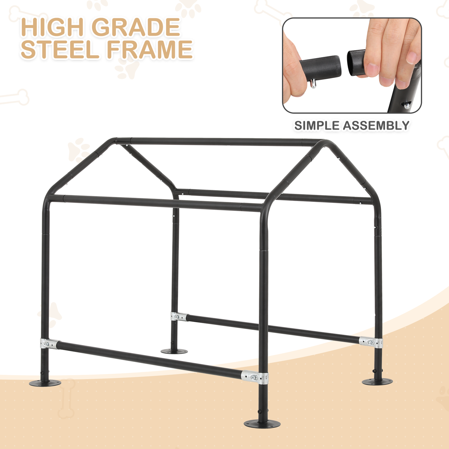 Dog Shelter - (L)27.0in. (W)32.0in. (H)30.0in. - Dark Gray