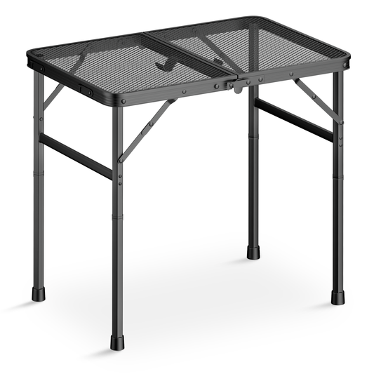 Grill Table 66 lbs Capacity - (L)23.8in. (W)15.8in. (H)22.3in. - 2 height adjustments:11in.-22in. - Black