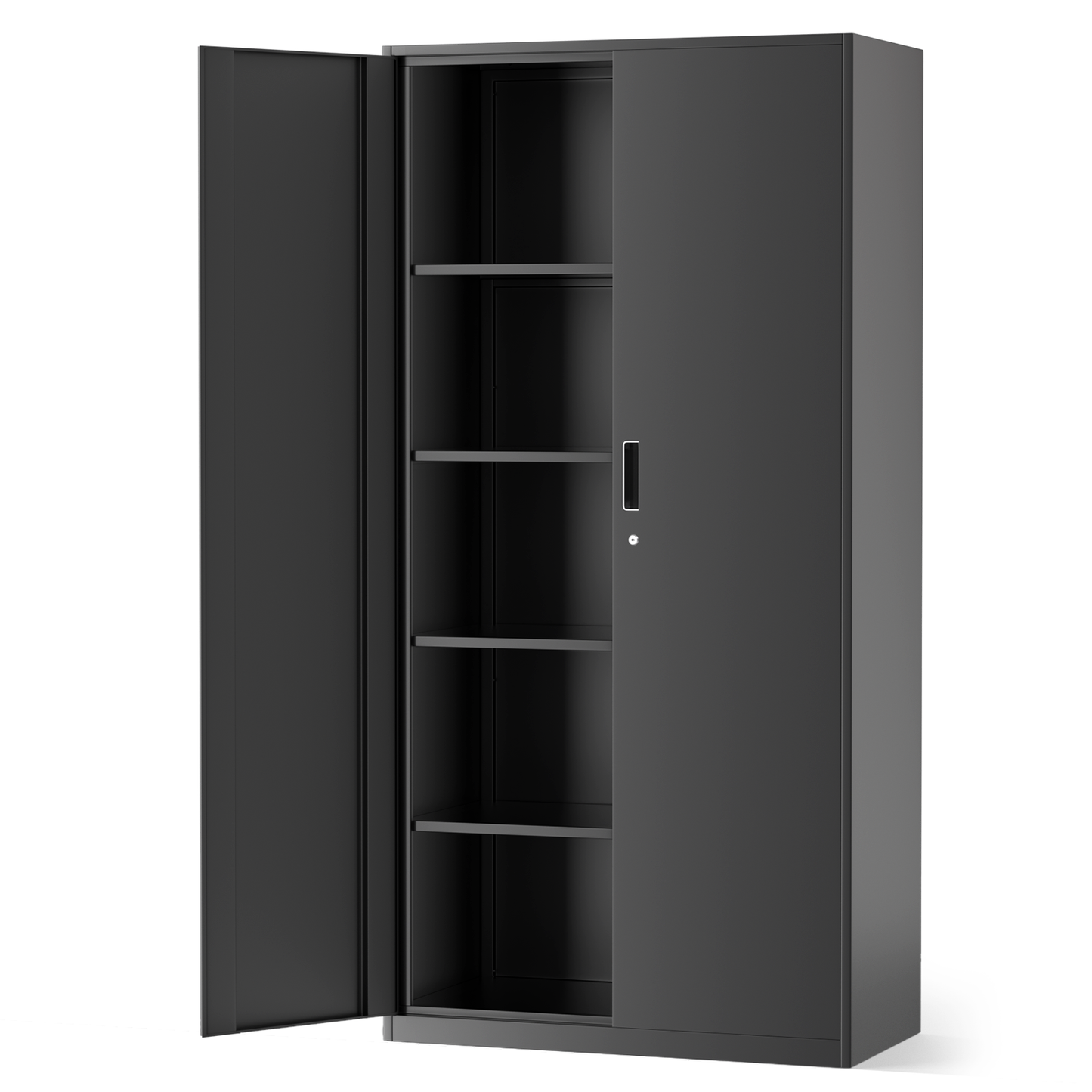 Metal Storage Cabinets with Lock-72"H x 35.5"W x 17.75"D