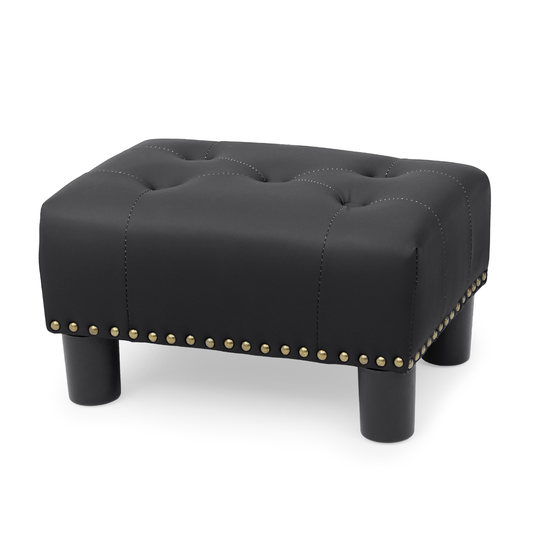 High Elastic Sponge Storage Ottoman 440 lbs Capacity - (L)15.0in. (W)11.5in. (H)8.5in. - PU