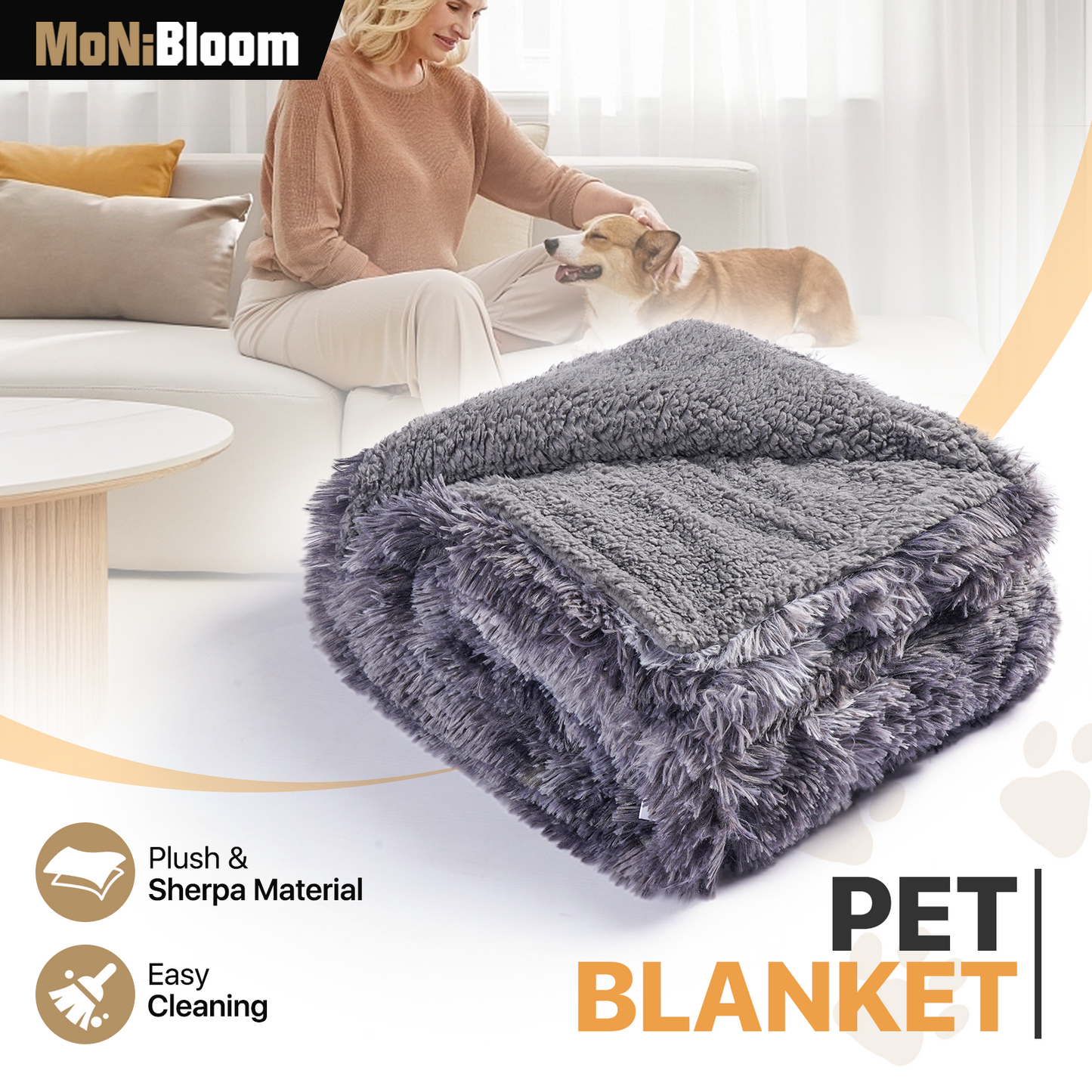 Pet Blanket - 62'' * 51.5'' - Dark Gray