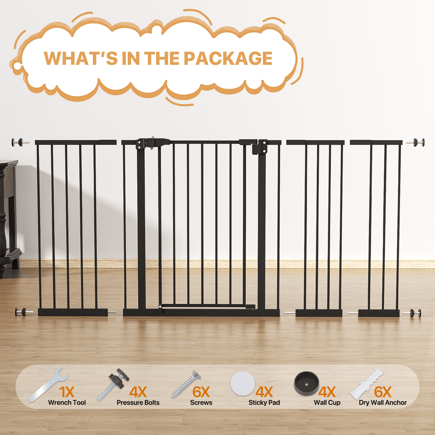 30'' Height Pet Gate - Pressure Mount - 47''-54'' Wide