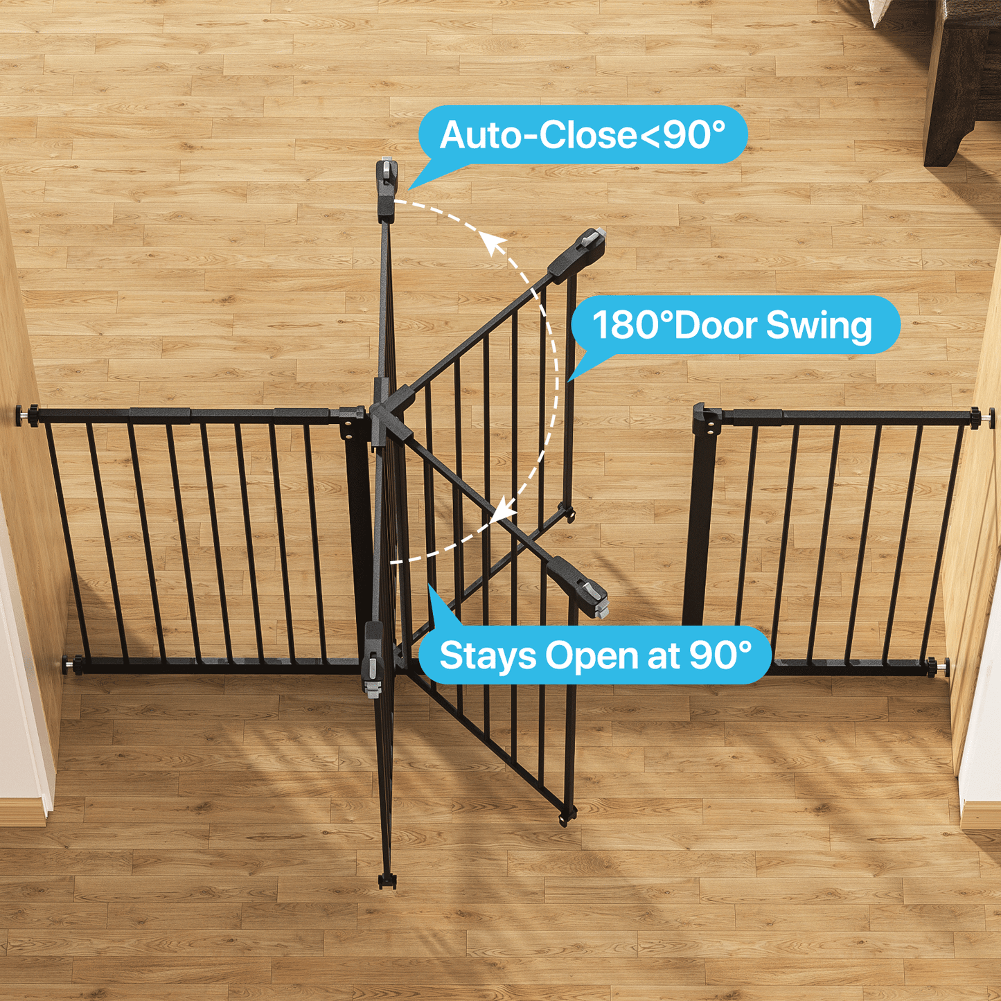 30'' Height Pet Gate - Pressure Mount - 47''-54'' Wide