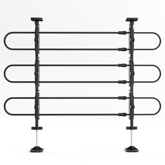 30''-50'' Height Dog Car Barrier - 34''-60'' Wide - Black