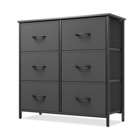 30" Dresser Model Fabric Drawer Metal Frame, 6-Drawer