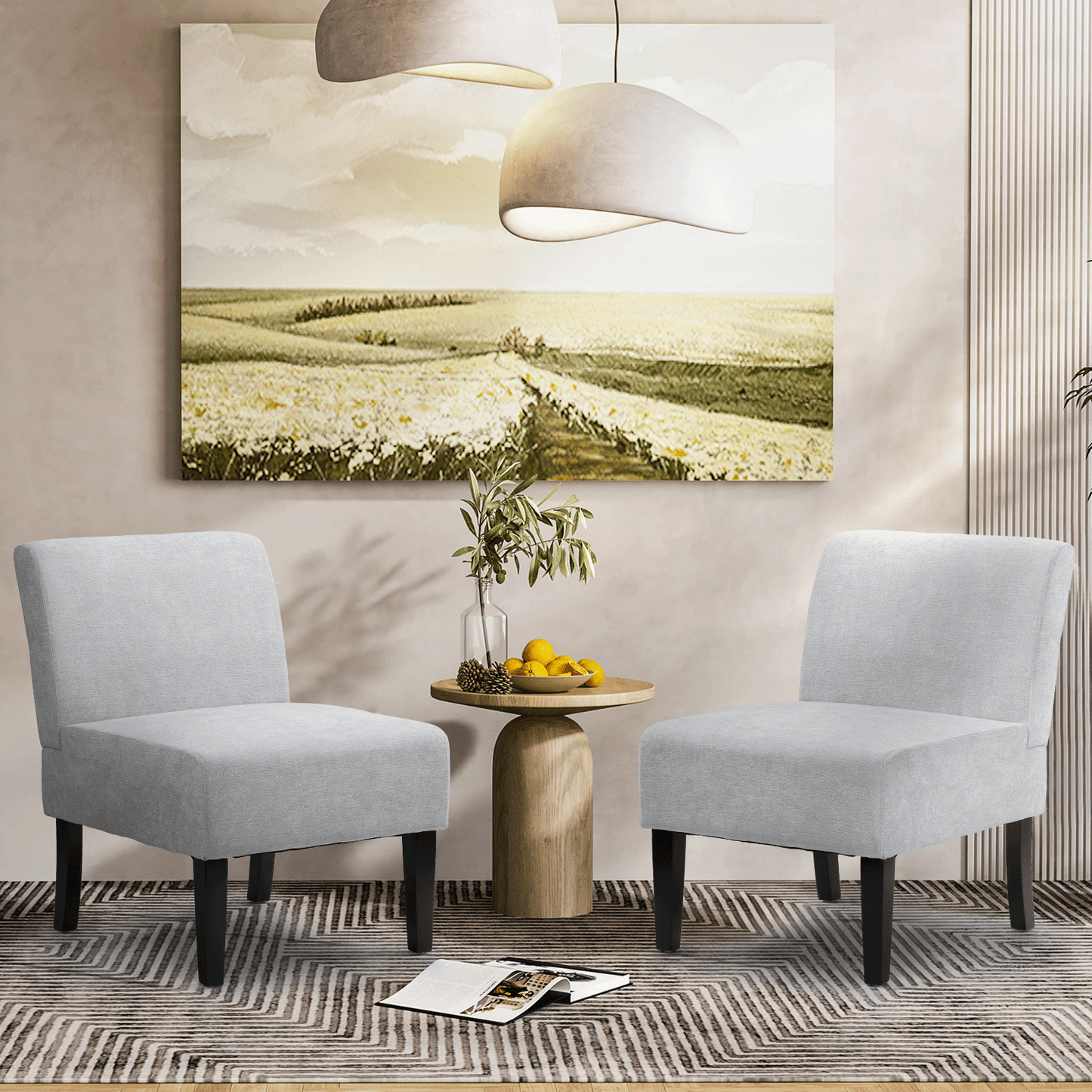 2 pcs Sofa Chair 300 lbs Capacity - (L)23.0in. (W)29.0in. (H)32.0in.