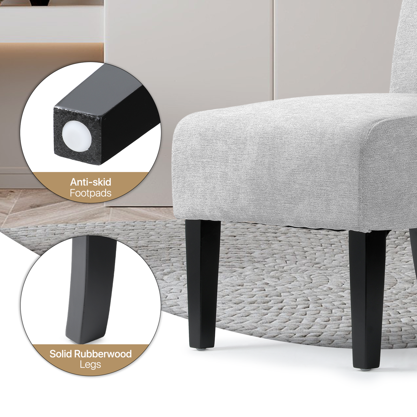 2 pcs Sofa Chair 300 lbs Capacity - (L)23.0in. (W)29.0in. (H)32.0in.