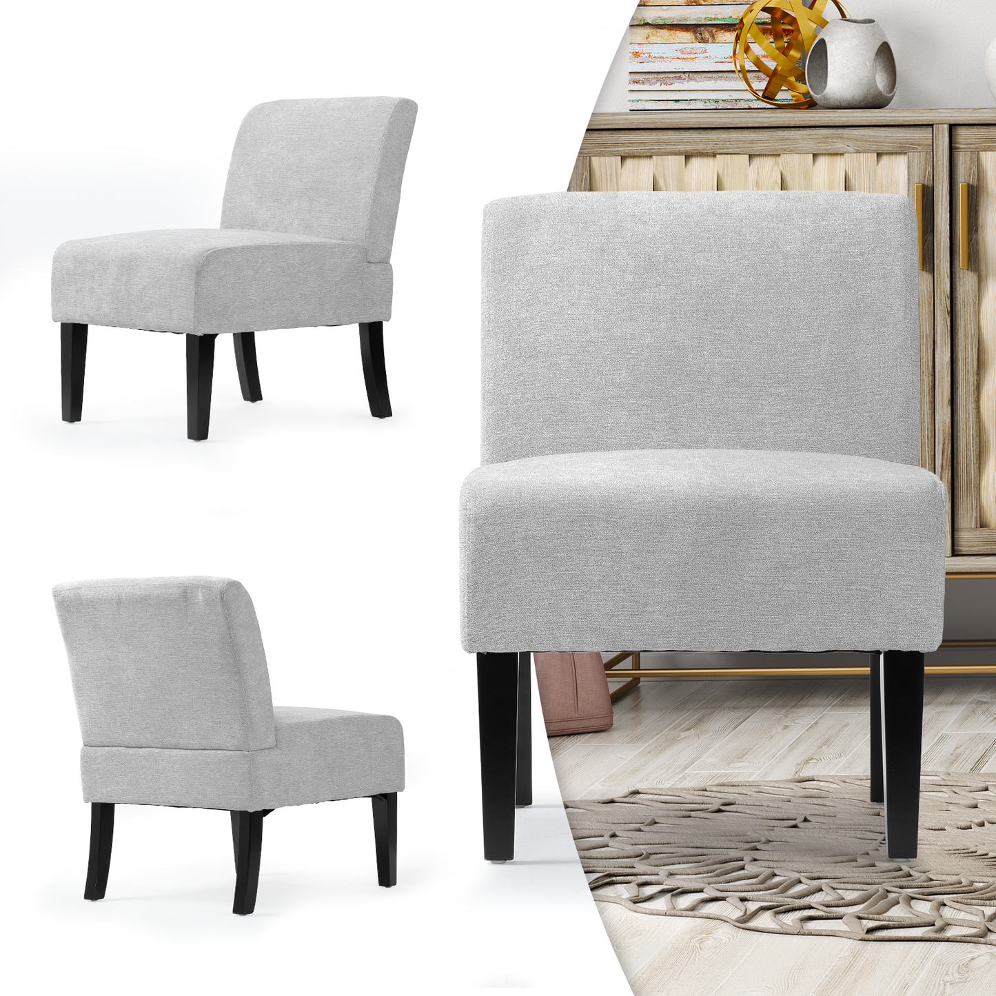 2 pcs Sofa Chair 300 lbs Capacity - (L)23.0in. (W)29.0in. (H)32.0in.
