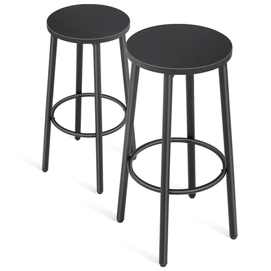 2 PCS Bar Stool - Round Seat - 25.5'' Height