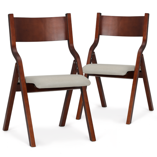 2 pcs Fodable Chair 150 lbs Capacity - (L)17.5in. (W)15.5in. (H)32.0in.