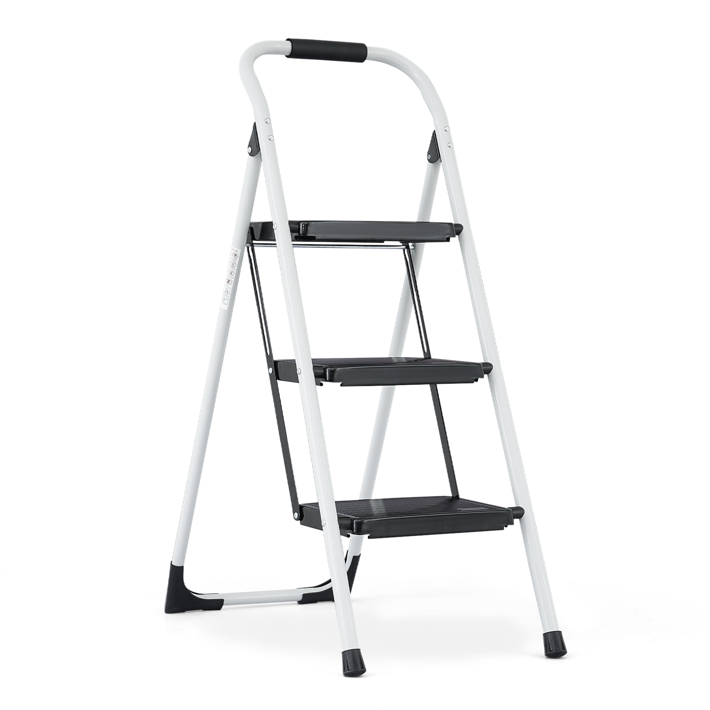 Step Ladder-3 Step-40"Height - White - Iron+PP