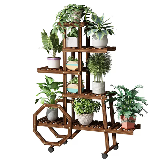 37" Rolling Plant Stand - Multi-Layer