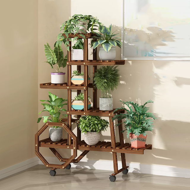 37" Rolling Plant Stand - Multi-Layer
