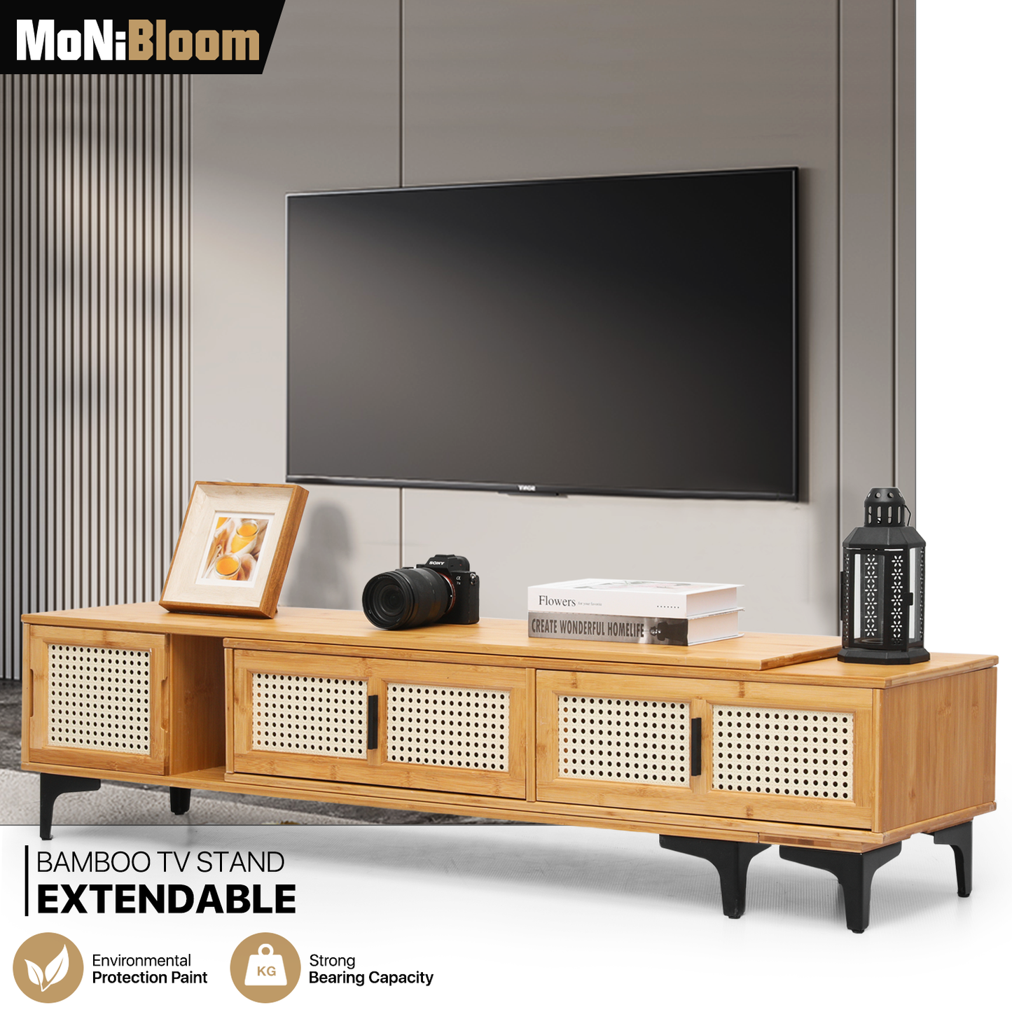 Extendable TV Stand - Natural