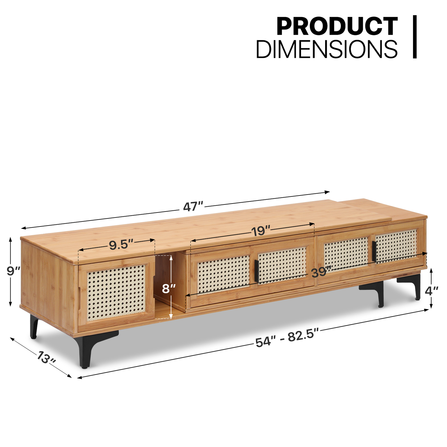 Extendable TV Stand - Natural