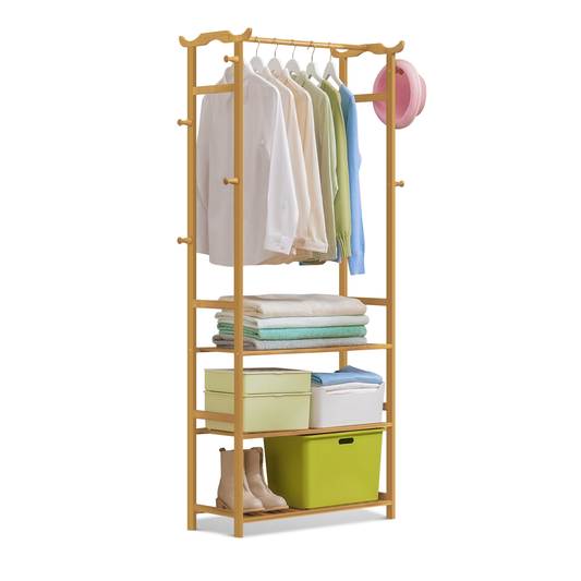 Garment Hanging Clothes Rack - 3 Tier Shelves