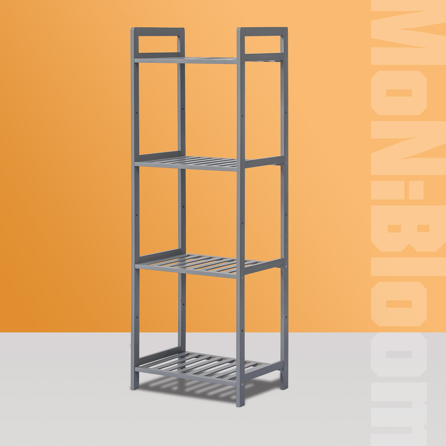 Adjustable Shoe Rack Entryway Shelf Organizer - 4 Tier - Gray