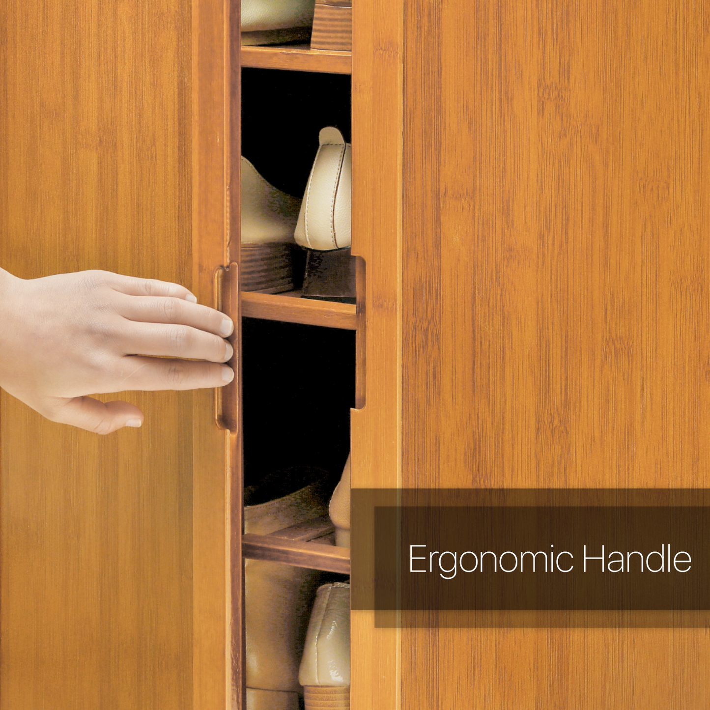 Folding Down Door Entryway Shoe Cabinet - 24" - Shelf Top - Brown