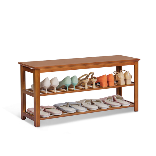 Entryway Shoe Shelf - 3 Tier - Brown