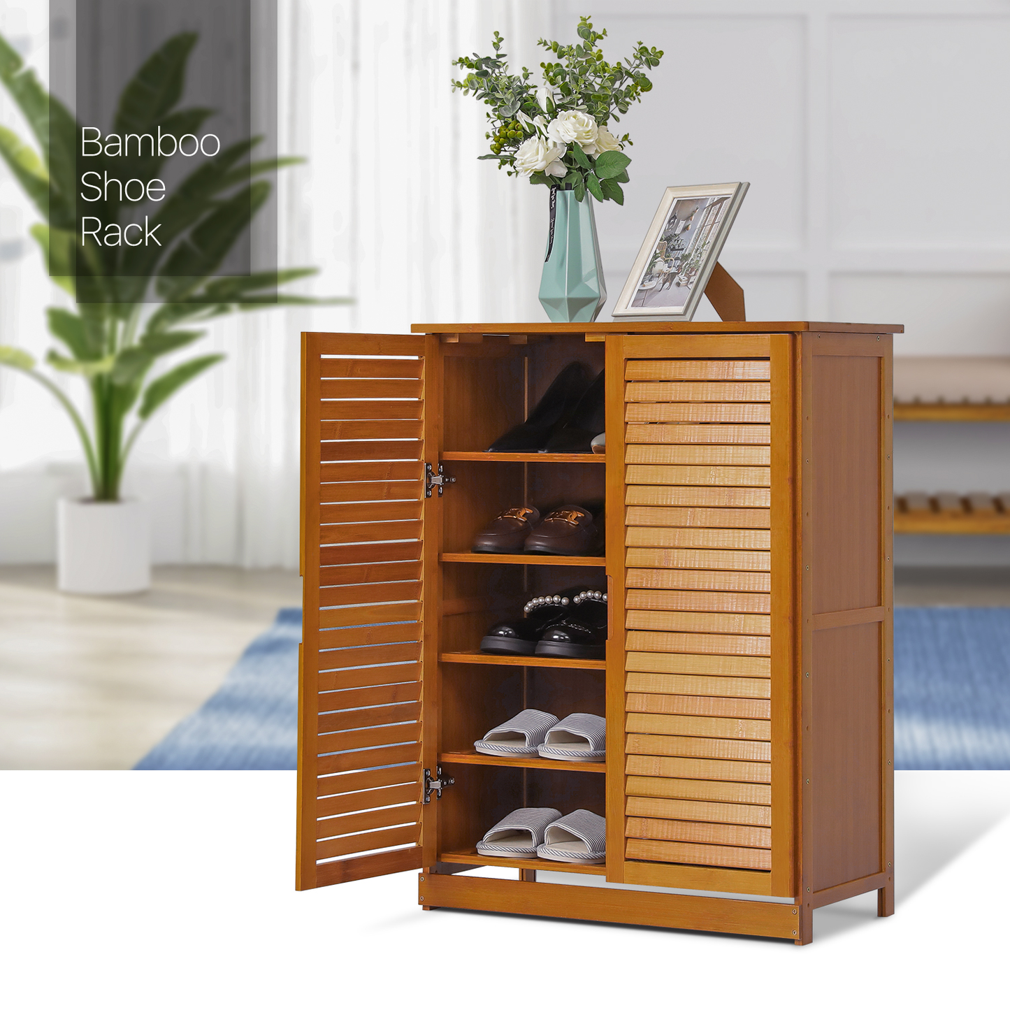 Louver Panel Double Door Cabinet - without Drawer