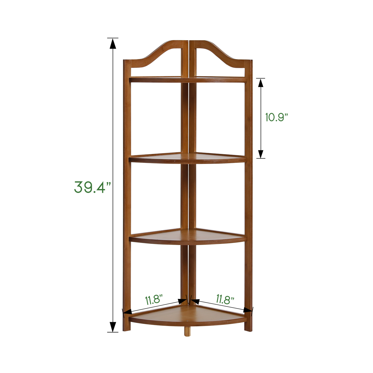 Corner Stand Shelf Storage - Brown