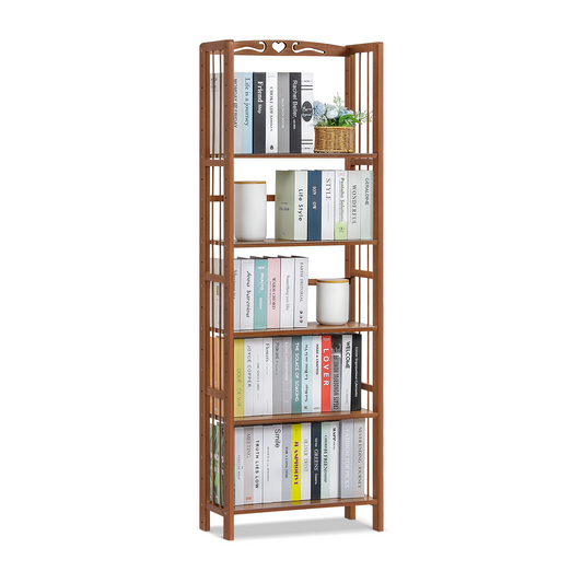 Adjustable Multi-Functional Shelving Organizer - 5 Tier - Brown
