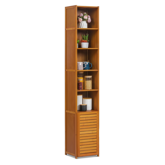 Multi-Functional Storage Organizer - with Louver Panel Cabinet Door at Bottom