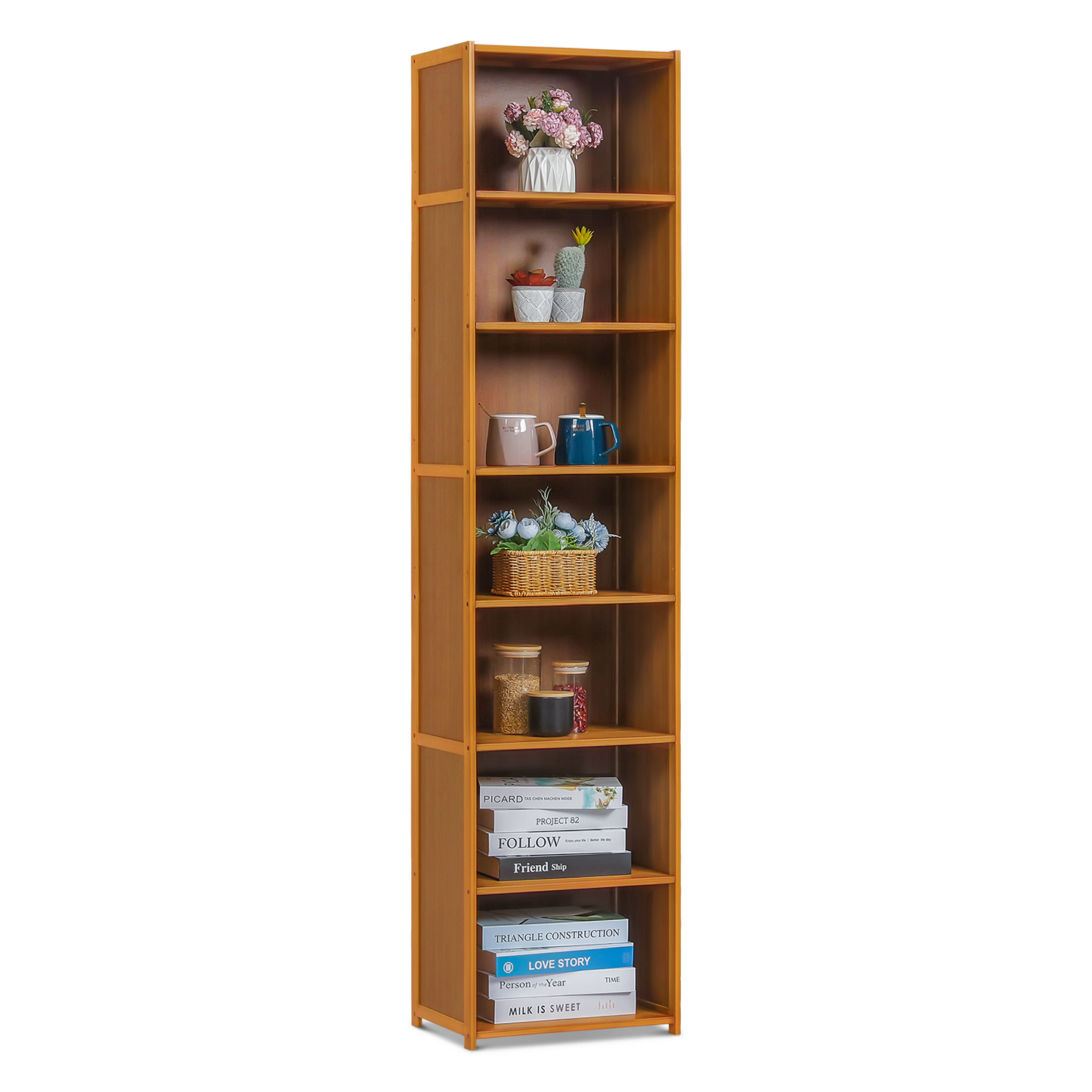 Multi-Functional Storage Organizer Shelf - 7 Tier - Brown