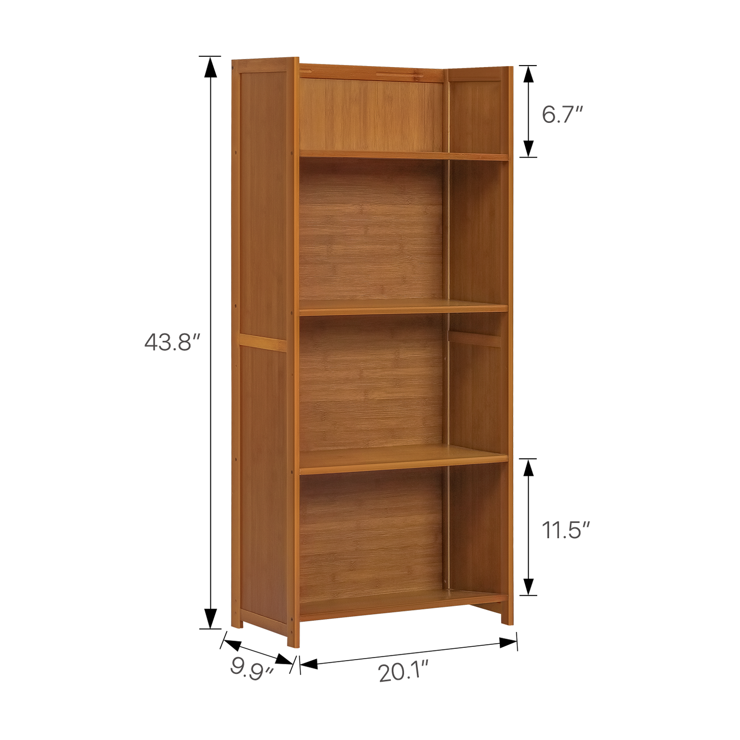 Multi-Functional Storage Organizer Shelf - Open Top - 20" - Brown