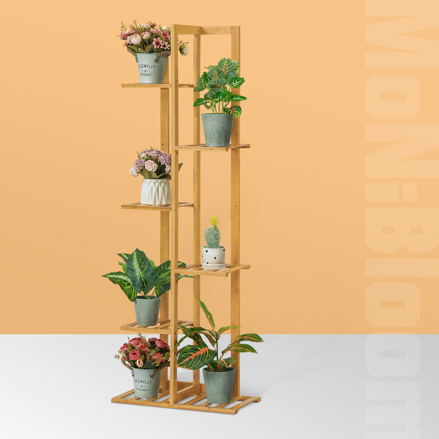 Freestanding Flower Display Rack - 18" - Natural