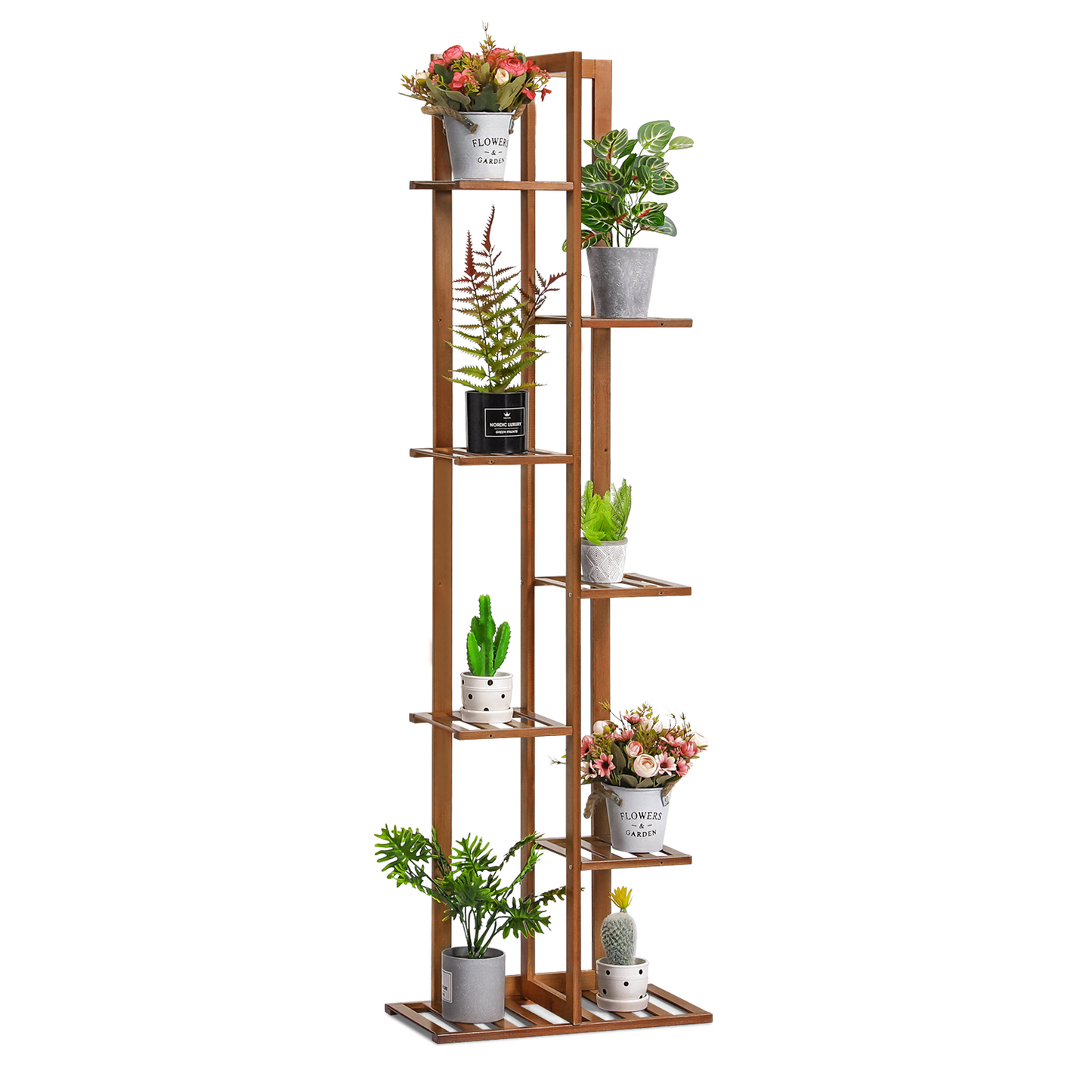 Freestanding Flower Display Rack - 18" - Brown