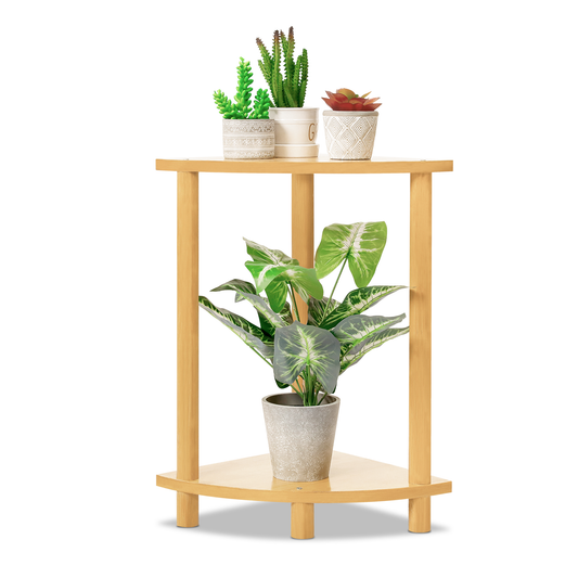 Plant Stand Display Sector - Coner Shelf - Natural
