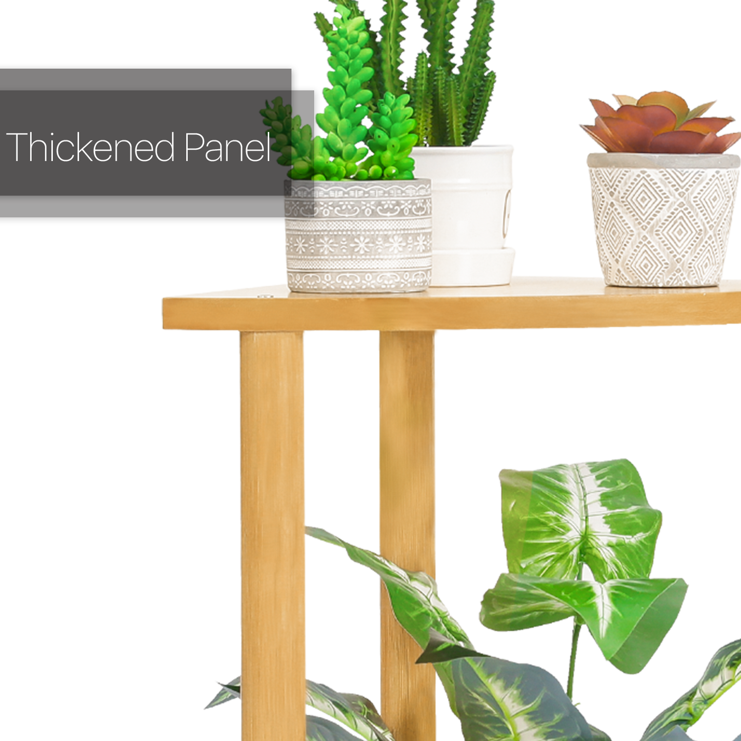 Plant Stand Display Sector - Coner Shelf - Natural
